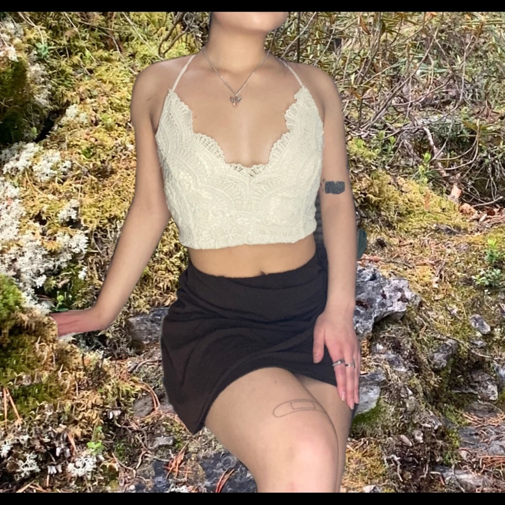 Cream Lacey Top